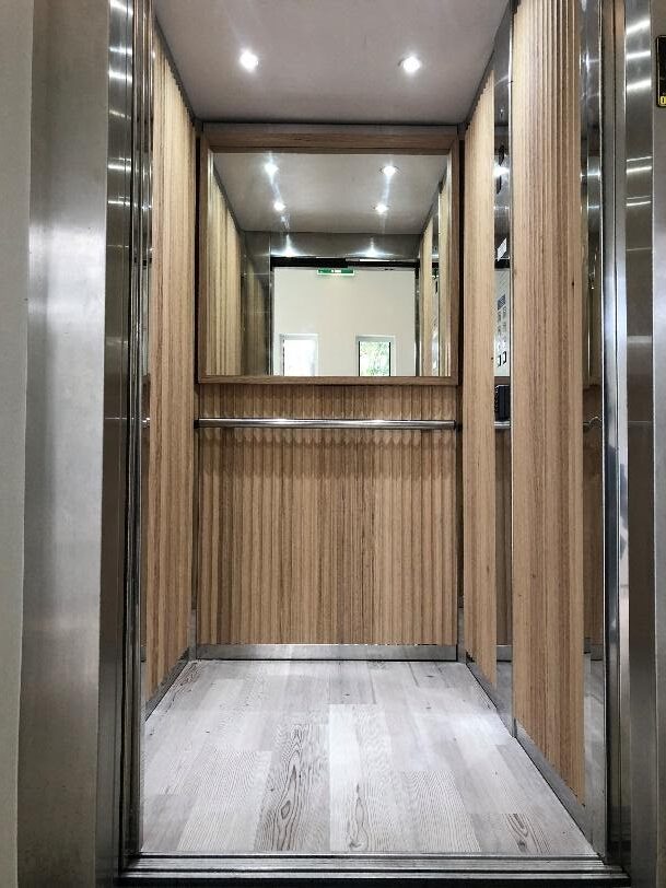 updated lift with doors open