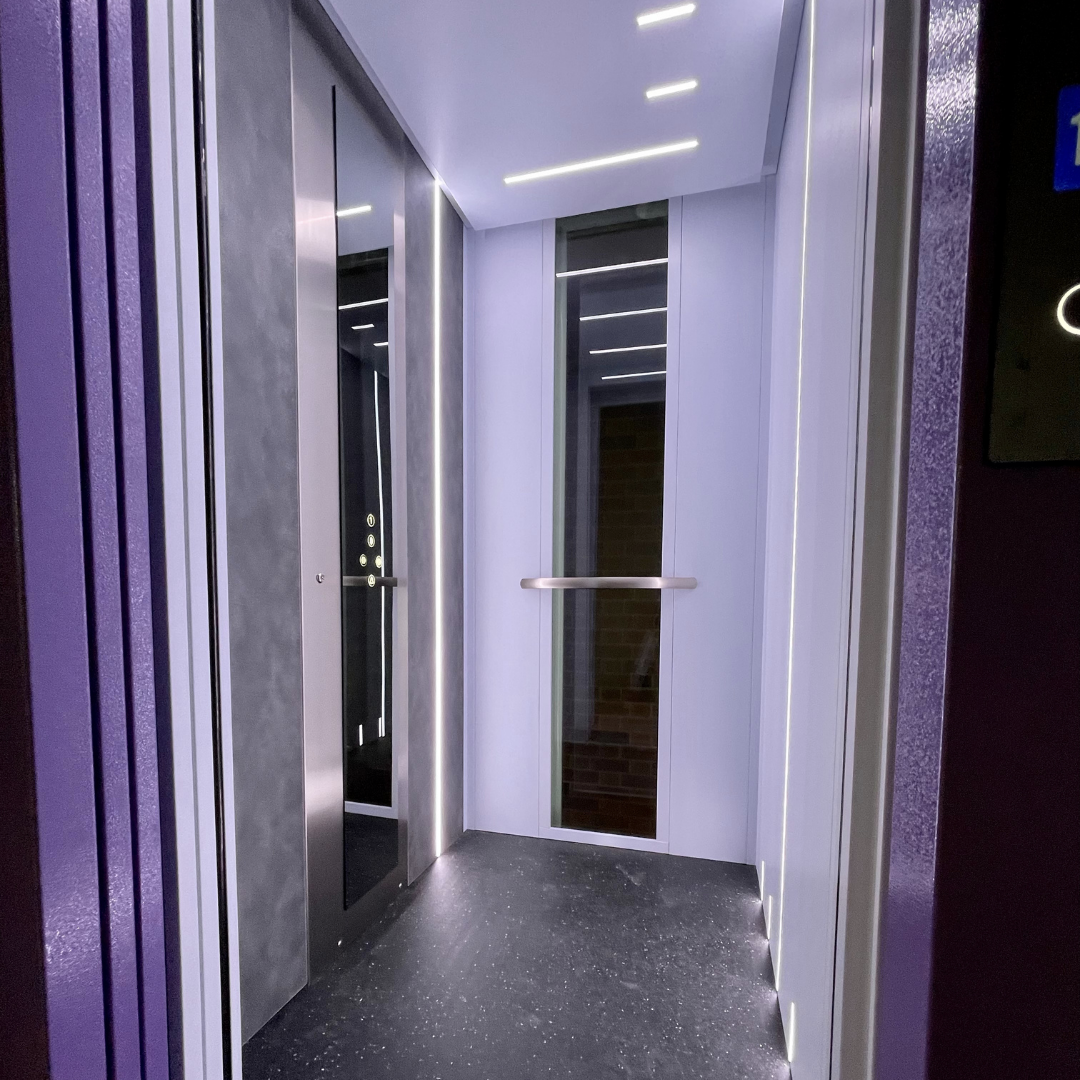 The interior of a home lift