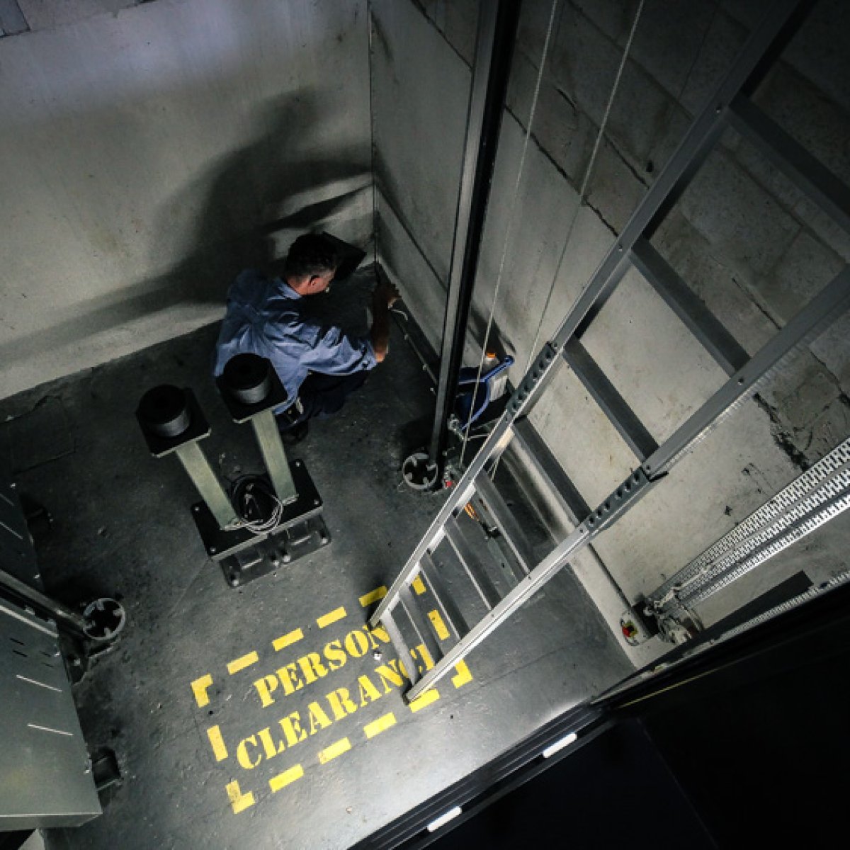 An elevator shaft Maintenance | Simplex Elevators Gallery Image 1